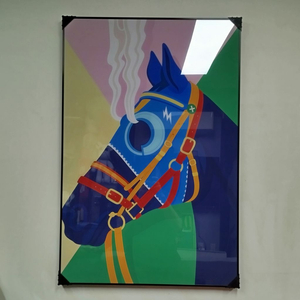 에르메스 말그림 말액자 럭셔리 승마그림 화난 말 그림액자 그림 액자 팝아트 인테리어소품 명품그림 명품액자 이미지