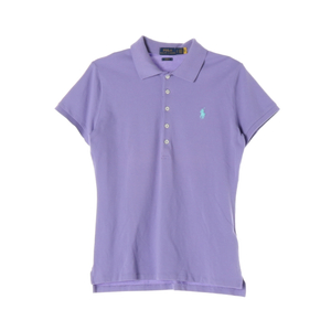 폴로 랄프 로렌 퍼플 라벤더 슬림핏 반팔 카라티 여성 티셔츠 이미지