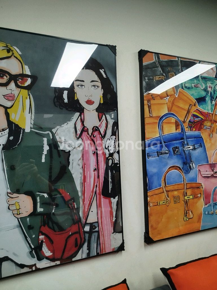 샤넬 명품감성 유화 스케치 인플루언서 유화 거실 인테리어 그림액자 그림 액자 팝아트 인테리어소품 명품그림 명품액자--7