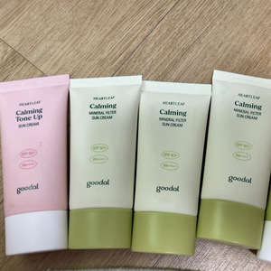 [미사용]구달 선크림 무기자차3개+톤업선크림1개