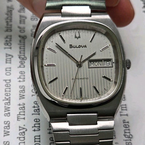 빈티지 부로바 테레비 데이데이트 실버 세로판 다이얼 뻐뻐시 브슬 ver.