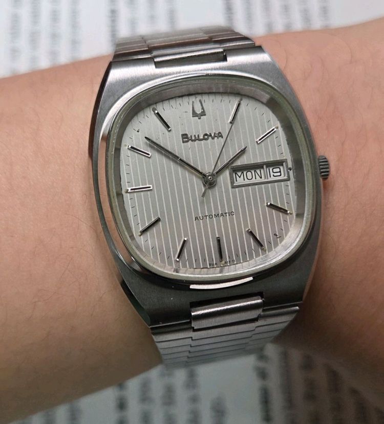 빈티지 부로바 테레비 데이데이트 실버 세로판 다이얼 뻐뻐시 브슬 ver.--5