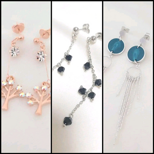 925 은침 드롭 귀걸이 일괄(반포)