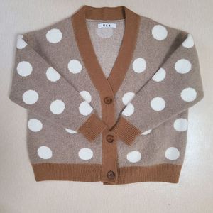 빅사이즈 도톰 땡땡이 가디건 도트가디건