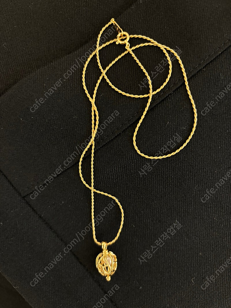 금목걸이 18k금목걸이 타사키 진주 목걸이50cm--2