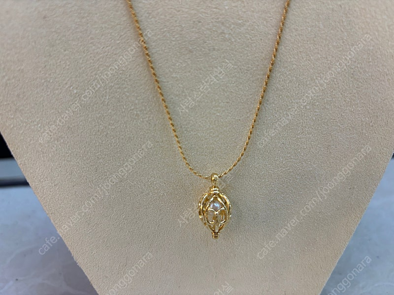 금목걸이 18k금목걸이 타사키 진주 목걸이50cm--4