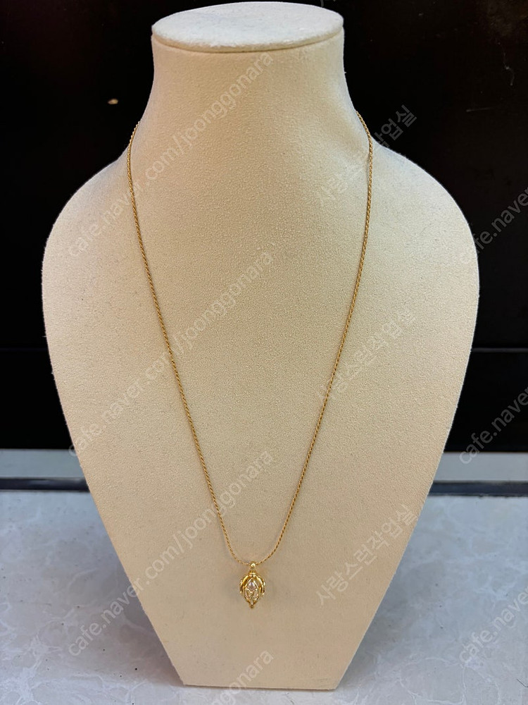 금목걸이 18k금목걸이 타사키 진주 목걸이50cm--5