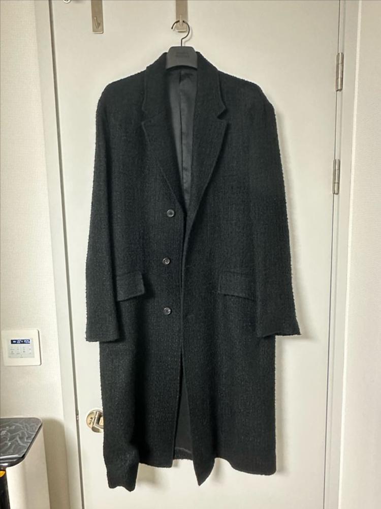 유스 20fw 트위드 체스터필드 코트 (블랙) L사이즈 판매 이미지