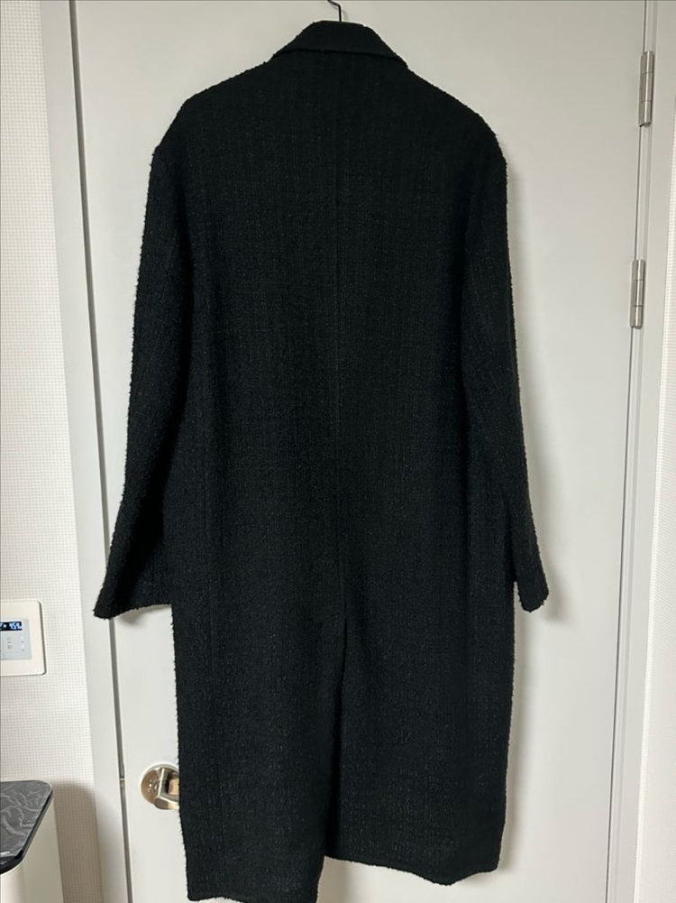 유스 20fw 트위드 체스터필드 코트 (블랙) L사이즈 판매 이미지