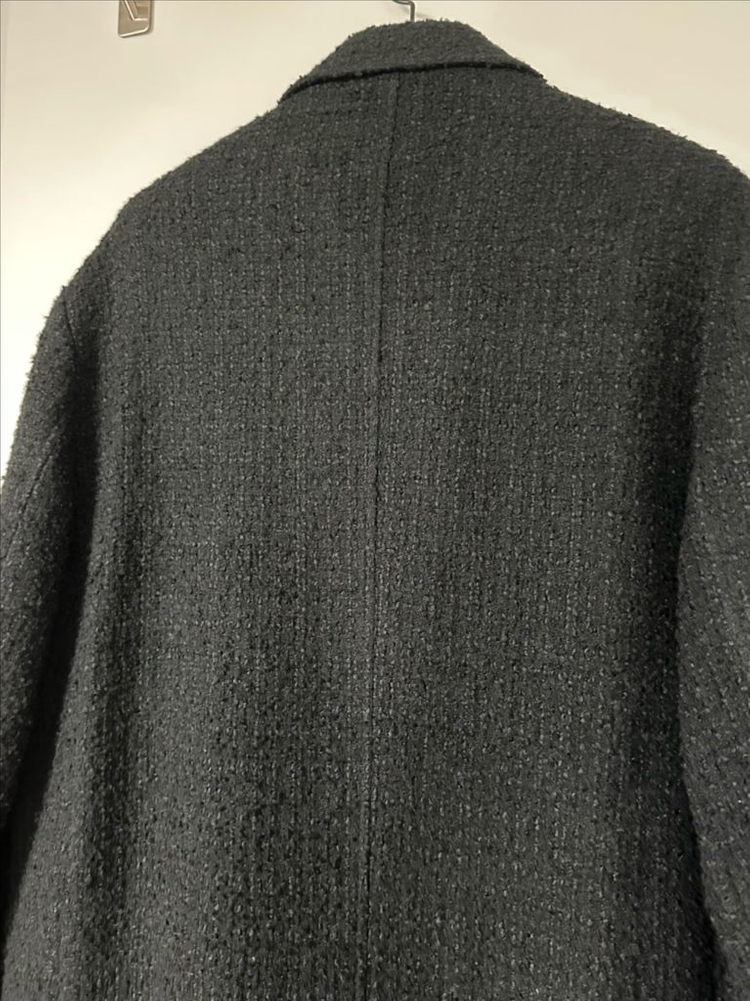 유스 20fw 트위드 체스터필드 코트 (블랙) L사이즈 판매 이미지