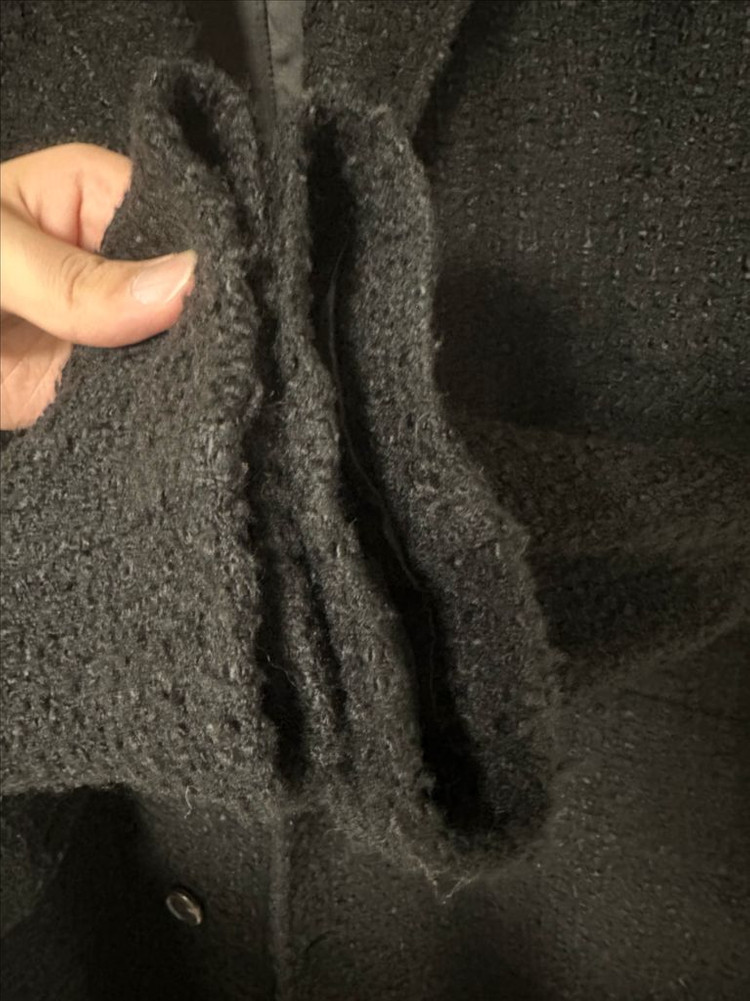 유스 20fw 트위드 체스터필드 코트 (블랙) L사이즈 판매 이미지