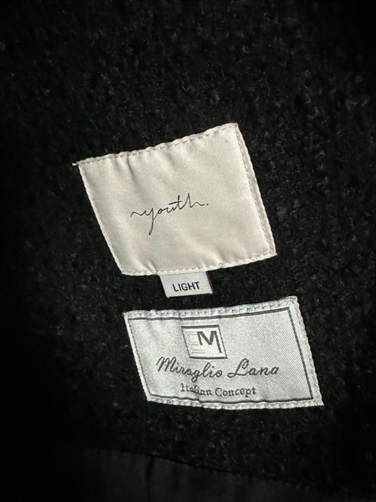 유스 20fw 트위드 체스터필드 코트 (블랙) L사이즈 판매 이미지