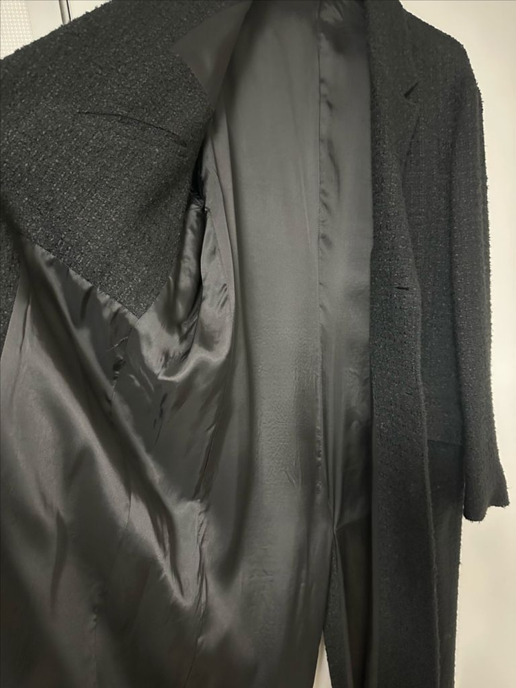 유스 20fw 트위드 체스터필드 코트 (블랙) L사이즈 판매 이미지