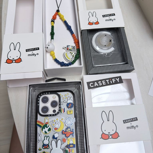 케이스티파이 미피컬렉션 아이폰16프로 케이스,그립톡,스트랩셋트 (택포8.5)