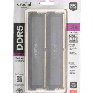 크루셜 DDR5 메모리 64GB (32GB x 2) 6400MHz