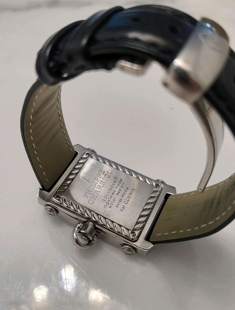 샤리올 Charriol 스위스 명품 남성 가죽 시계 남자 팔찌 이미지