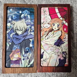 [급처]오늘부터 신령님 토모에 나나미 스탠드+유키지 오니기리 아크릴 포카