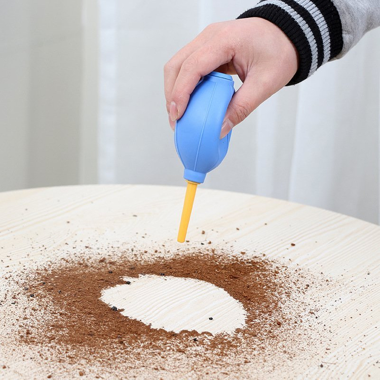 새 파랑색 차량용 에어 브러쉬 청소 스프레이 세차 공기 분사 먼지 제거 이미지