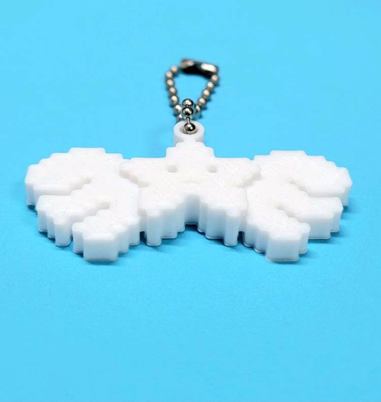 스타 엔젤 날개 8비트 키링 키체인--3