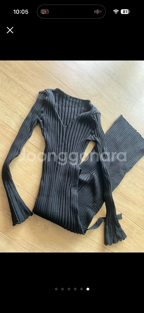 히프나틱 얼리어 골지니트원피스 베이지,블랙--5