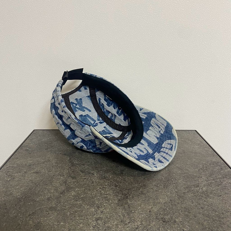 (OS) 슈프림 박스로고 캠프캡 모자 워시드 데님--6