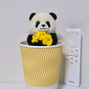 에버랜드 바오패밀리 푸바오 유채꽃 키링 인형