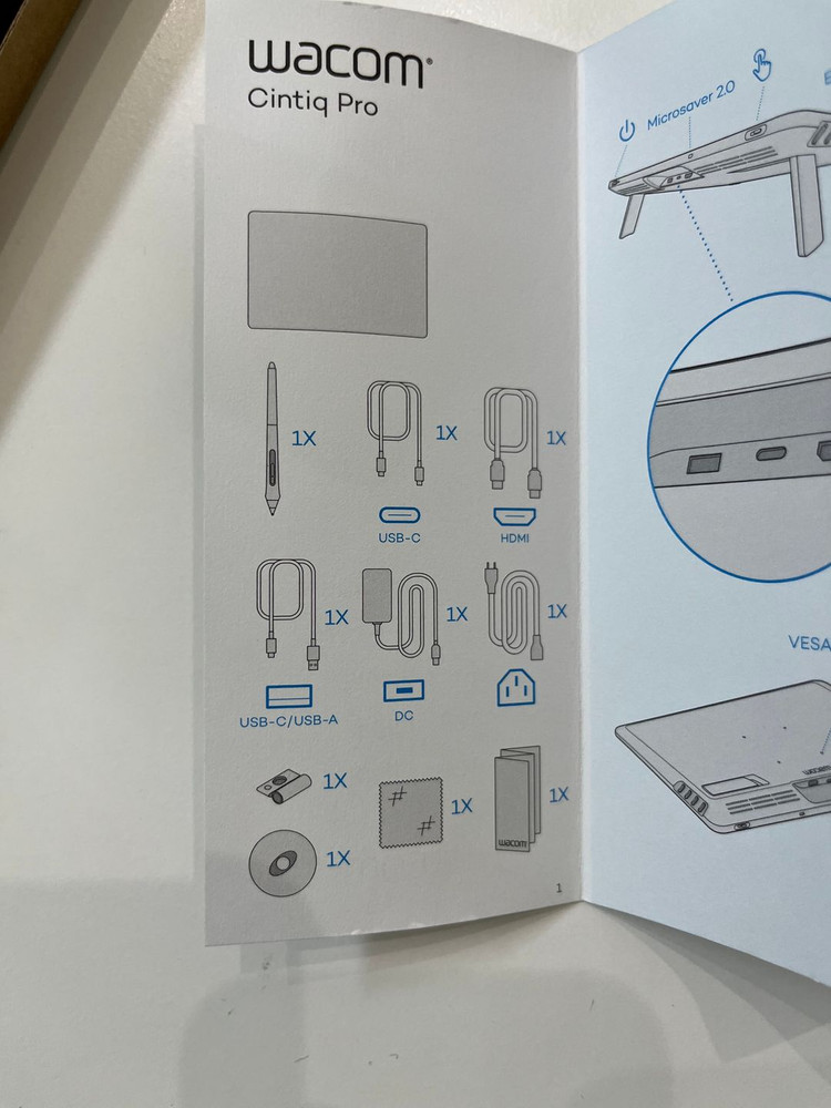와콤 신티크 프로 16인치 DTH-167 S급 풀박스 + 와콤 공식 거치대(별매용) 판매--2