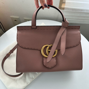 구찌 GG 마몽 탑 핸들백 핑크 421890