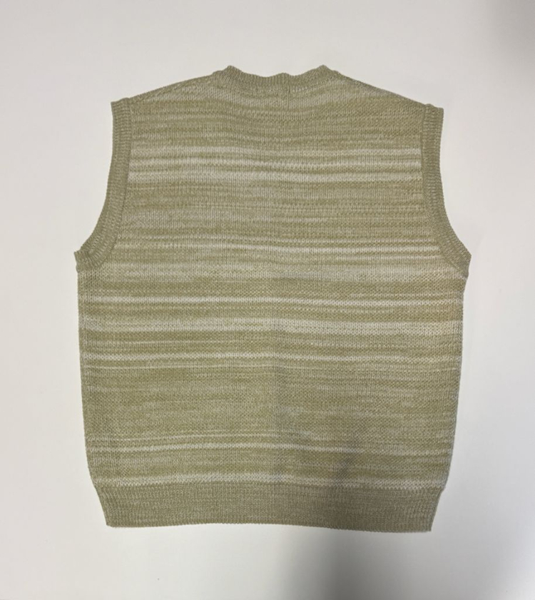 KIMUR 키뮤어 스트라이프 오버핏 니트 조끼 XL ~ 2XL 이미지