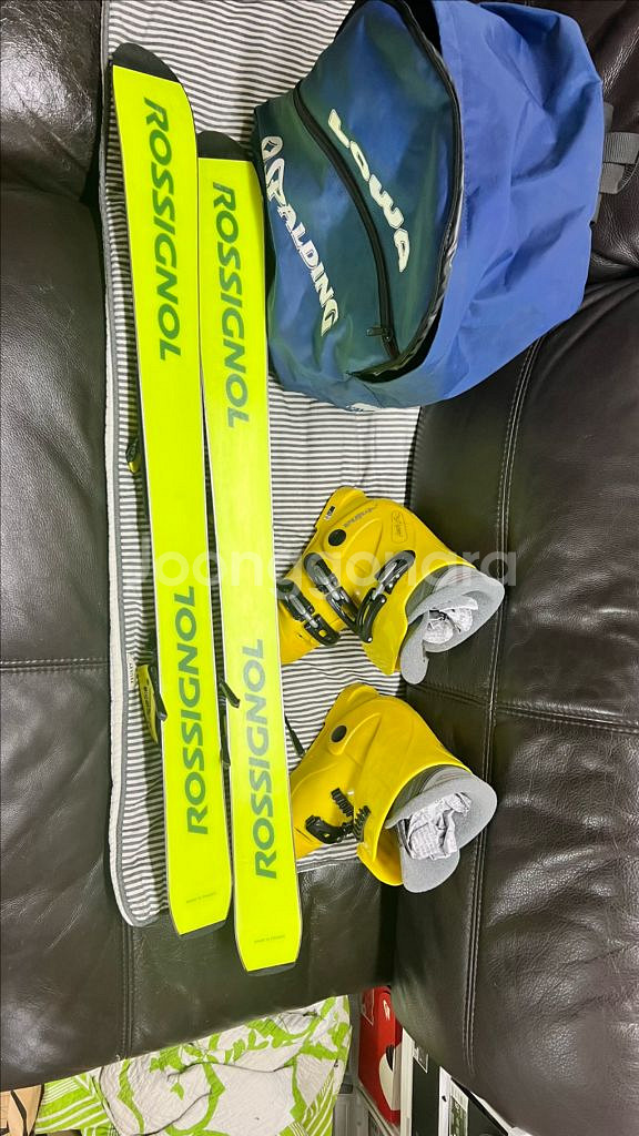 Rossignol ㅈ스키 세트 판매합니다- 스키 플레이트 100cmAlpina 스키 부츠 200, 부츠 가방, 스키--1