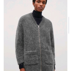 코스 모헤어 니트집업