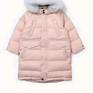 블루독 여아 프리미엄 폭스퍼 다운 롱패딩 165(새상품)