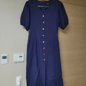새상품급)VISIT 네이비 반팔 원피스 프리사이즈