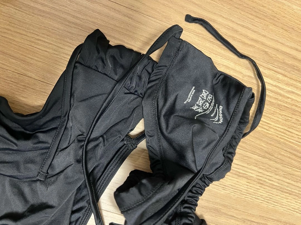다이애그널 ribbon shirring 비키니 블랙 팝니다 이미지