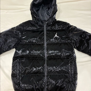 조던 블랙 유광패딩 m