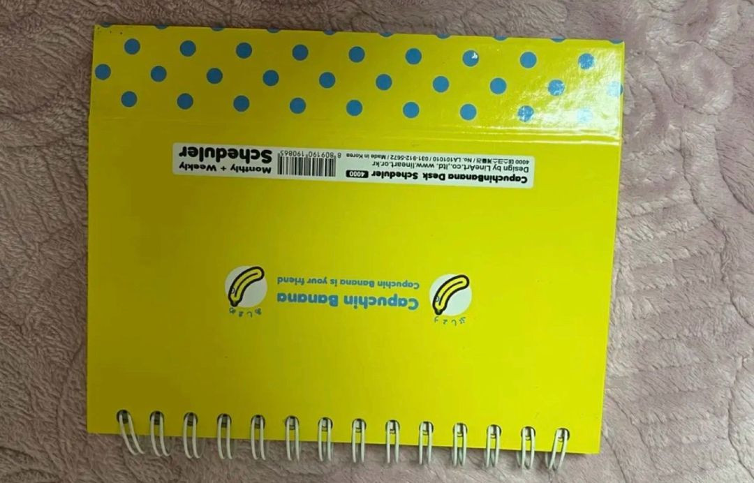 고전 문구 탁상용 만년형 달력 다이어리 캘린더 스케줄러 노트 땡땡이 도트 갸루 베이프 2026 먼슬리 위클리--1