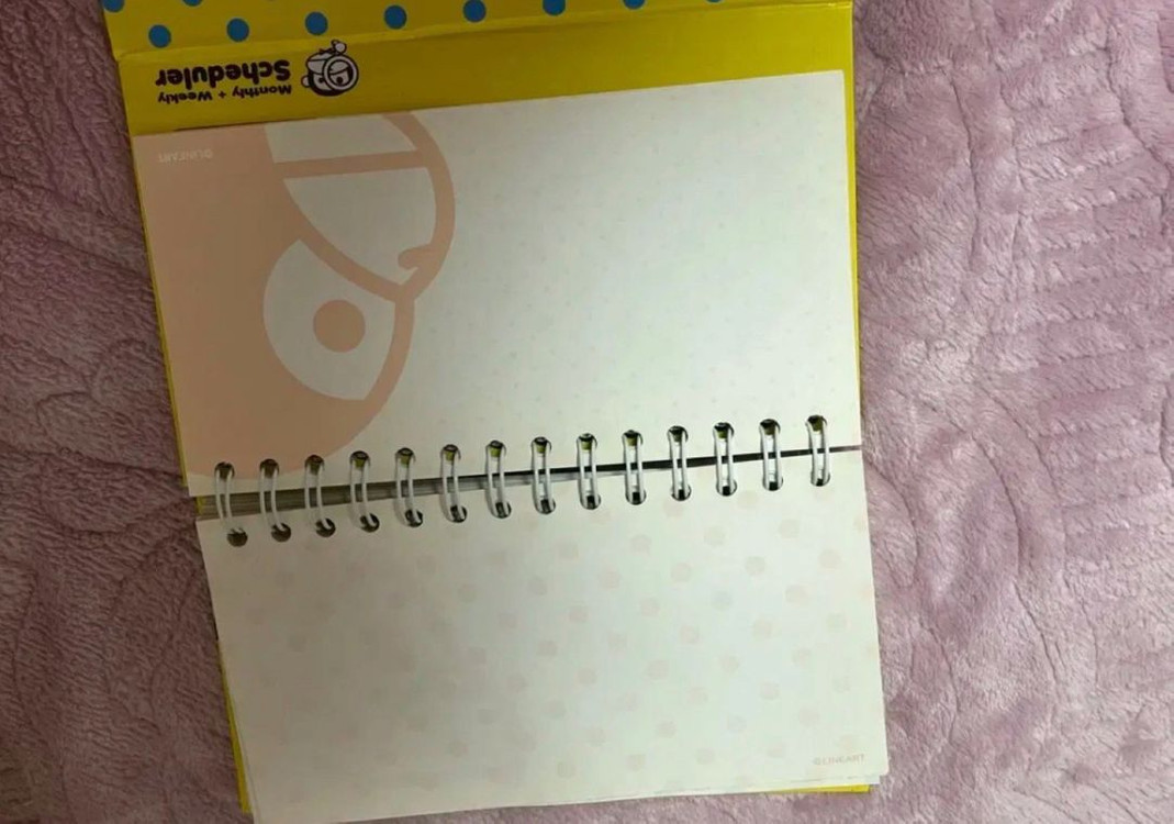 고전 문구 탁상용 만년형 달력 다이어리 캘린더 스케줄러 노트 땡땡이 도트 갸루 베이프 2026 먼슬리 위클리--5