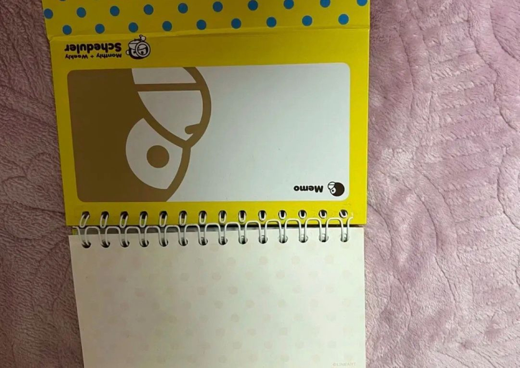 고전 문구 탁상용 만년형 달력 다이어리 캘린더 스케줄러 노트 땡땡이 도트 갸루 베이프 2026 먼슬리 위클리--6