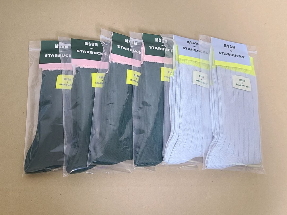 스타벅스 프리퀀시 MSGM 양말 그린 스카이블루 새상품--0