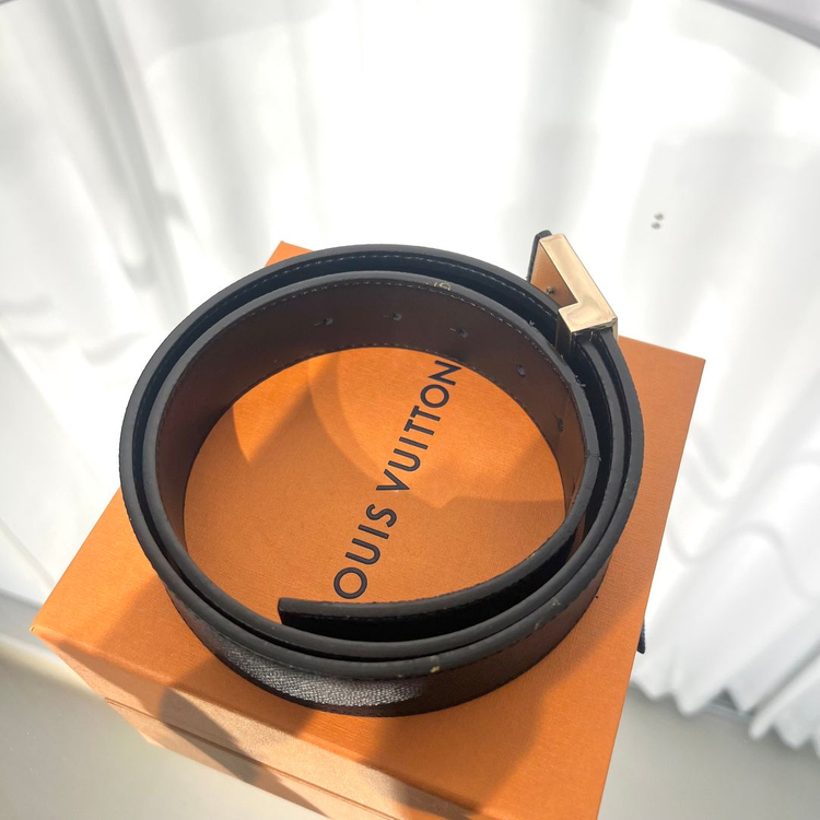 [정품] 루이비통 LV 이니셜 리버서블 벨트 블랙--7