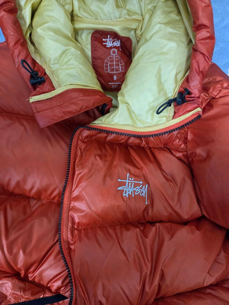 스투시 마이크로 립스탑 다운 파카 패딩 S 브릭--6
