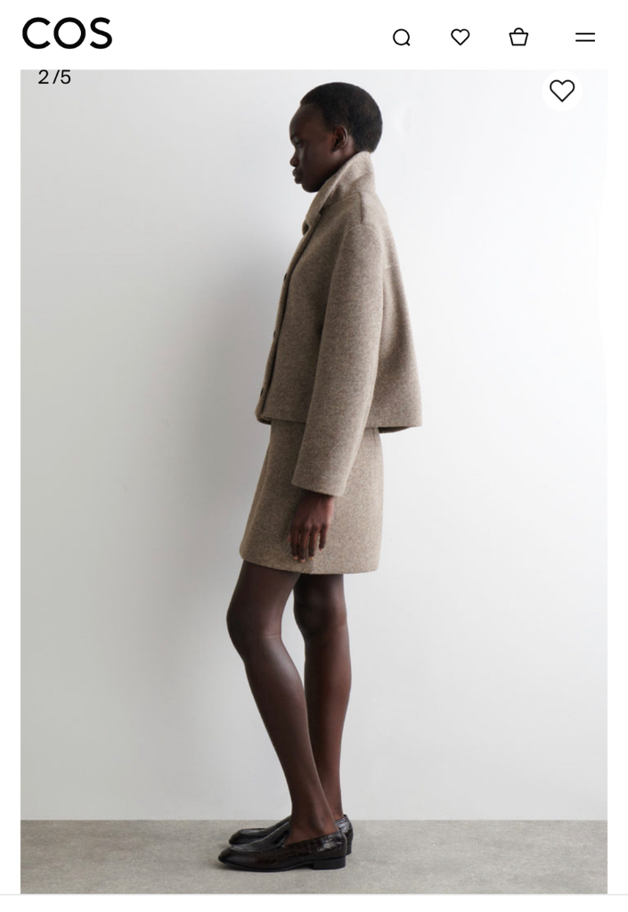 cos 코스 보일드 울 블랜드 미니스커트 새상품 판매합니다!--2