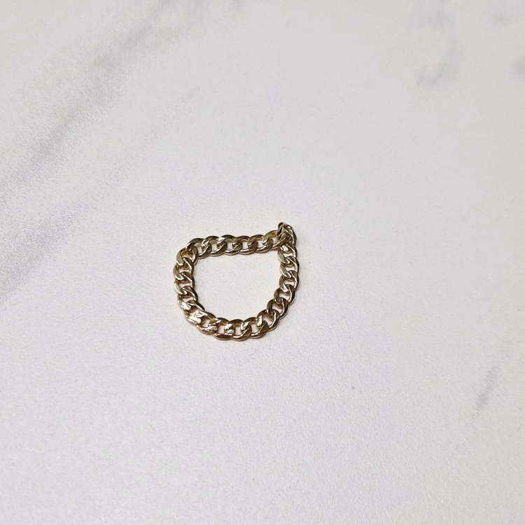 14k체인반지 9.5호 옐로우골드 이미지