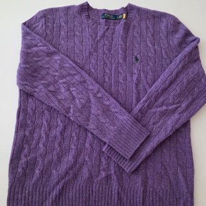 폴로 울 캐시미머 니트 라이트퍼플 L 팝니다 이미지