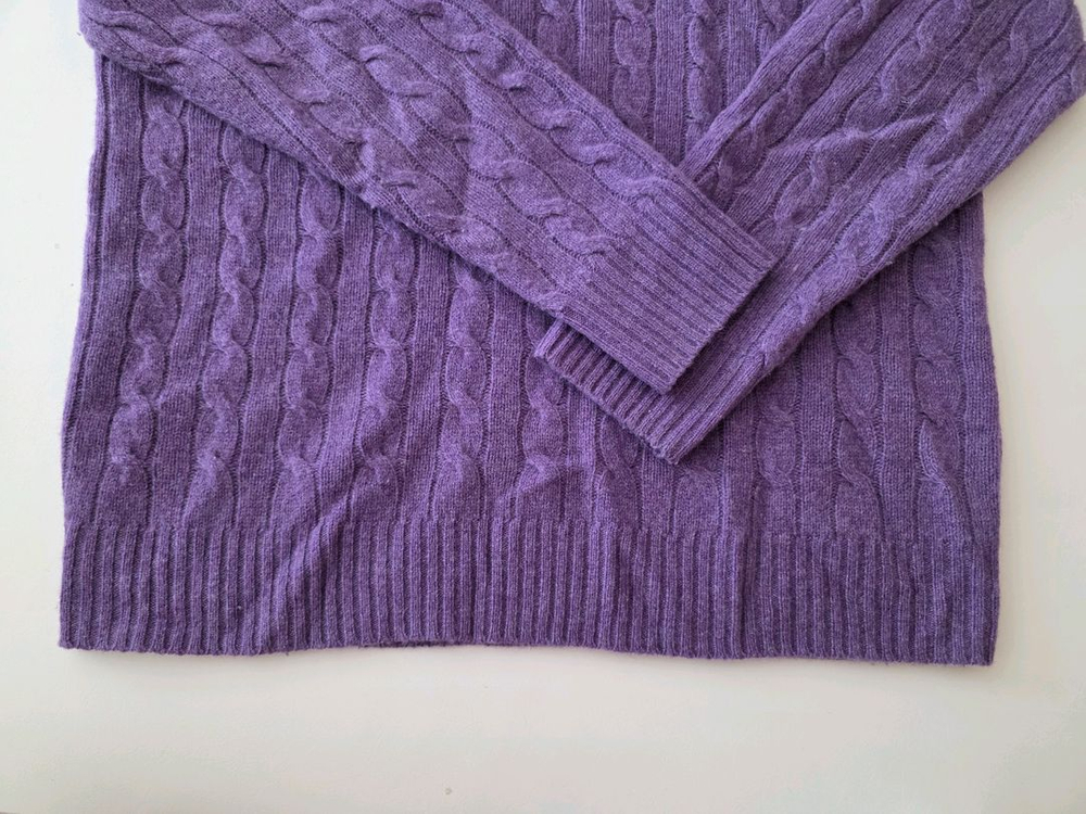 폴로 울 캐시미머 니트 라이트퍼플 L 팝니다 이미지
