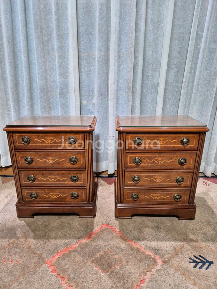 ITALY 엔틱 4단서랍장x2--1