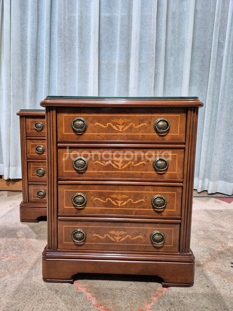 ITALY 엔틱 4단서랍장x2--2