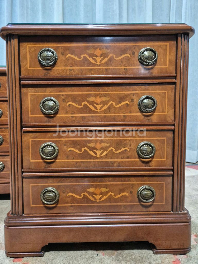 ITALY 엔틱 4단서랍장x2--7