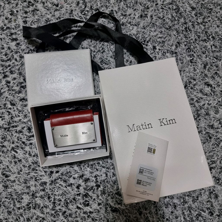 마뗑킴 카드지갑(버건디색) 이미지