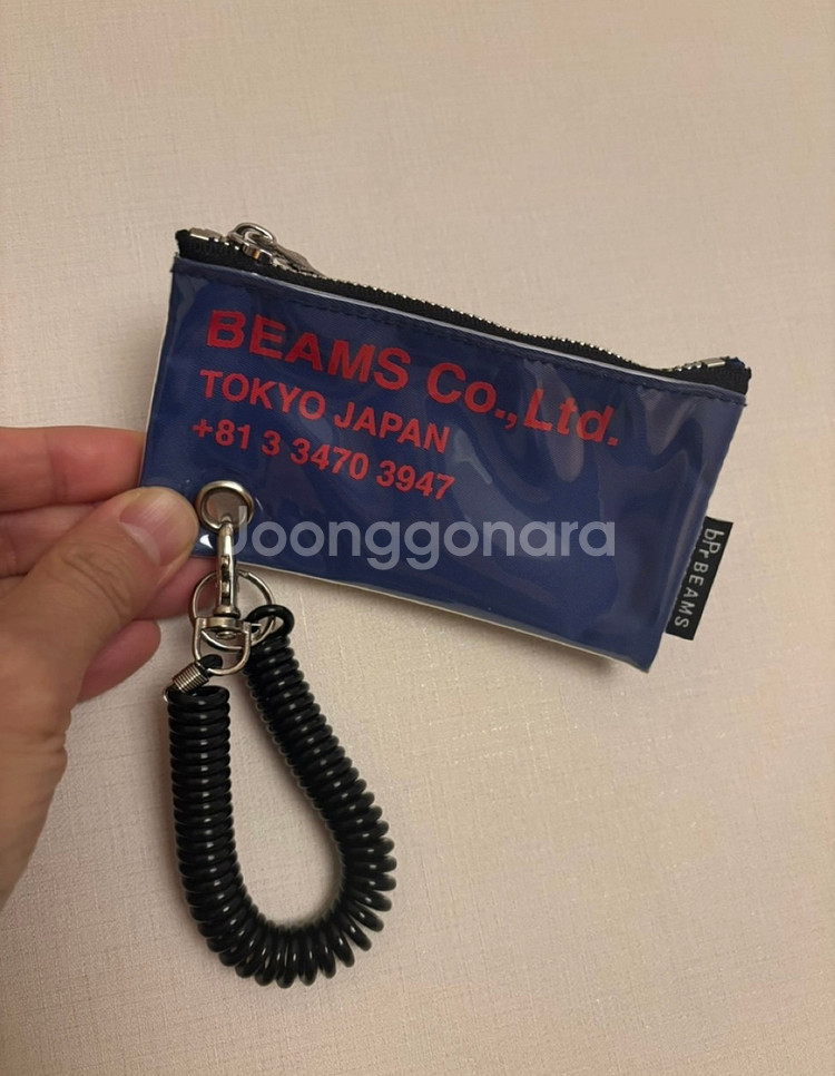 bPr BEAMS 빔즈 카드지갑 폴리우레탄 (미니파우치 xs)--3